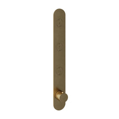 Hotbath Cobber PB050EXT afbouwdeel voor inbouw thermostaat met 3 pushbuttons Geborsteld Koper PVD