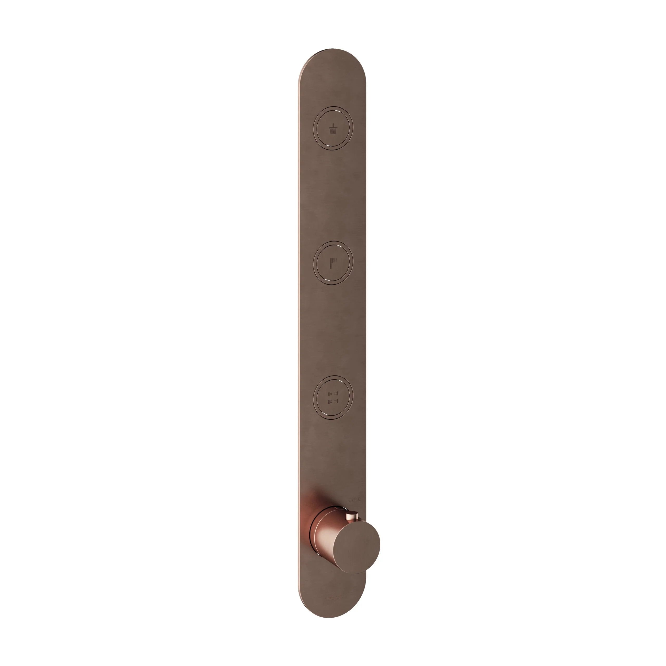 Hotbath Cobber PB050EXT afbouwdeel voor inbouw thermostaat met 3 pushbuttons Chroom