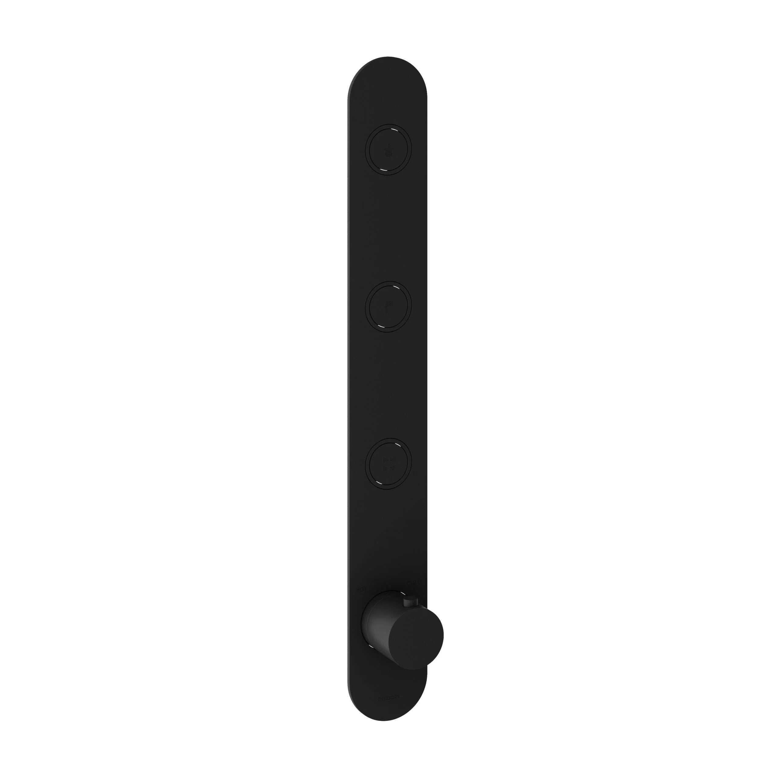 Hotbath Cobber PB050 inbouwthermostaat met 3 pushbuttons Geborsteld Messing