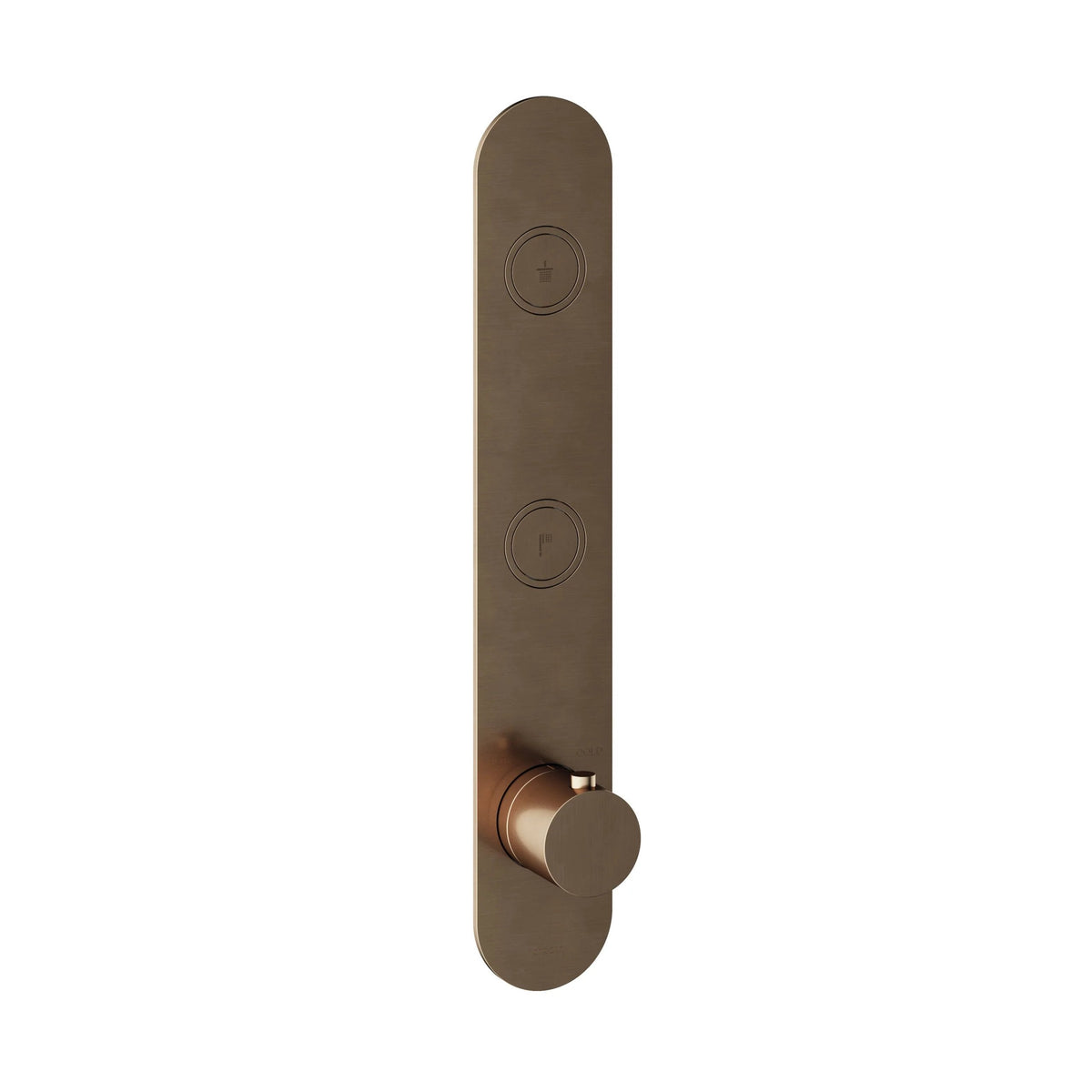 Hotbath Cobber PB066EXT afbouwdeel voor inbouw thermostaat met 2 pushbuttons - Verouderd Messing