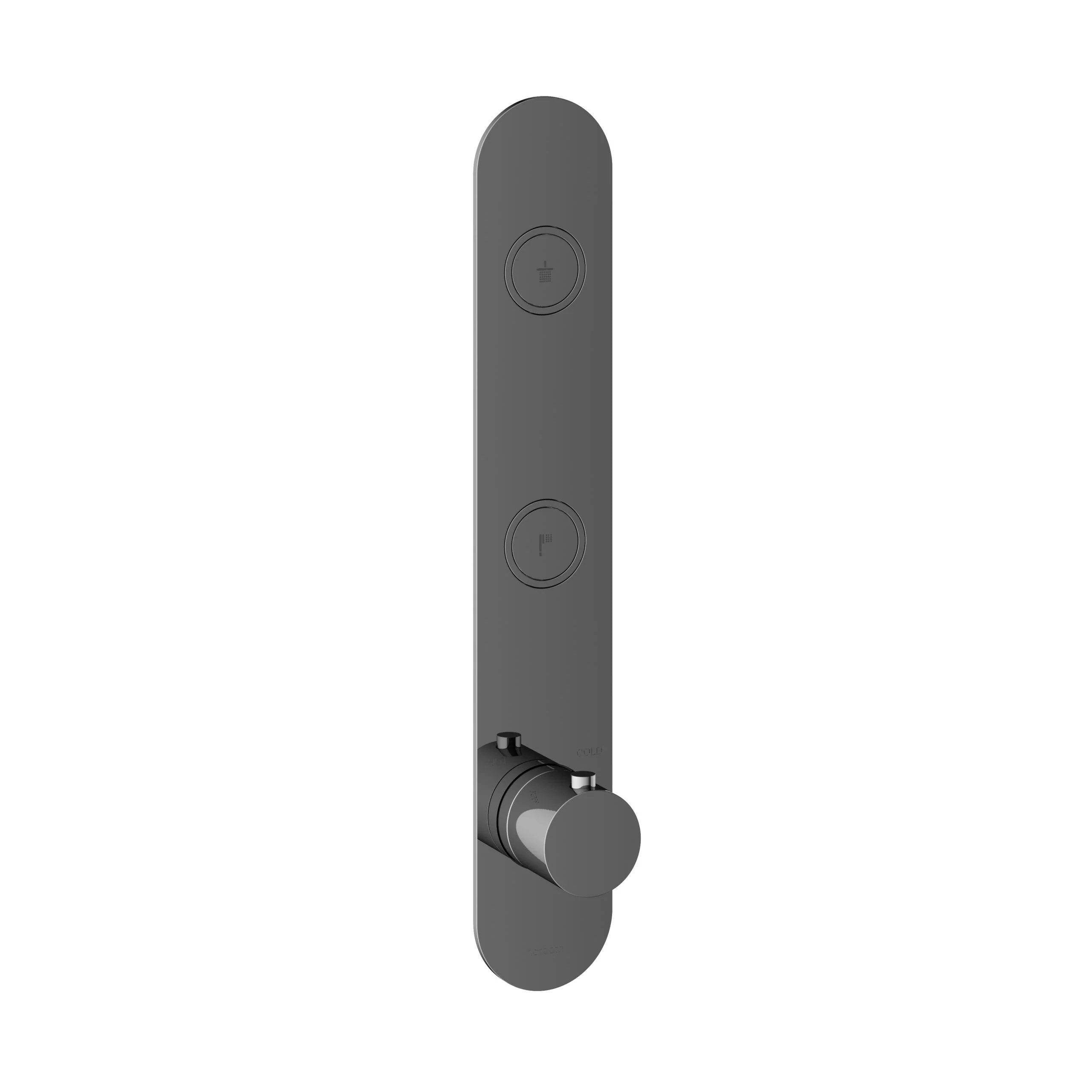 Hotbath Cobber PB066EXT afbouwdeel voor inbouw thermostaat met 2 pushbuttons Chroom