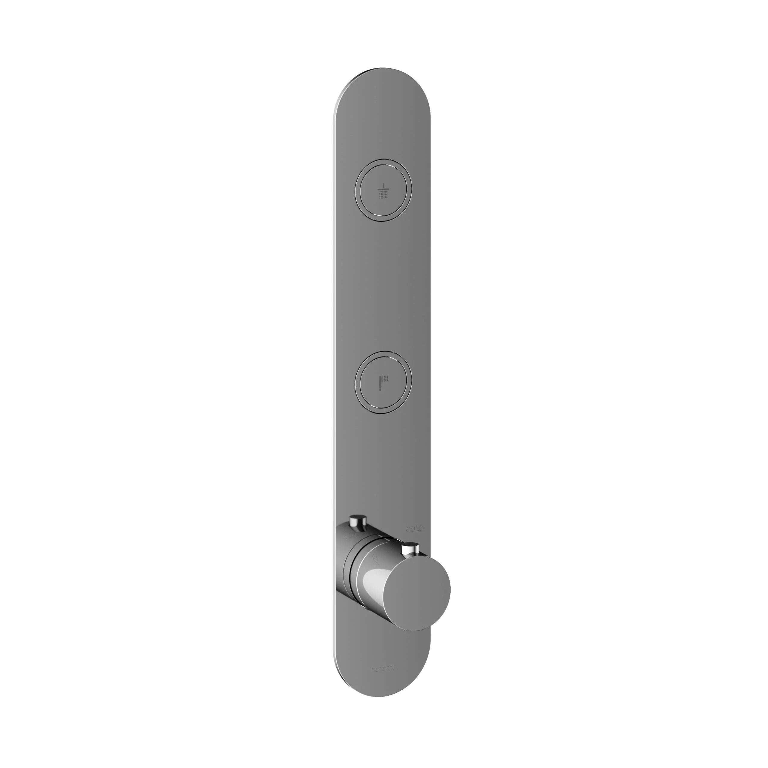 Hotbath Cobber PB066 inbouwthermostaat met 2 pushbuttons Geborsteld Messing PVD