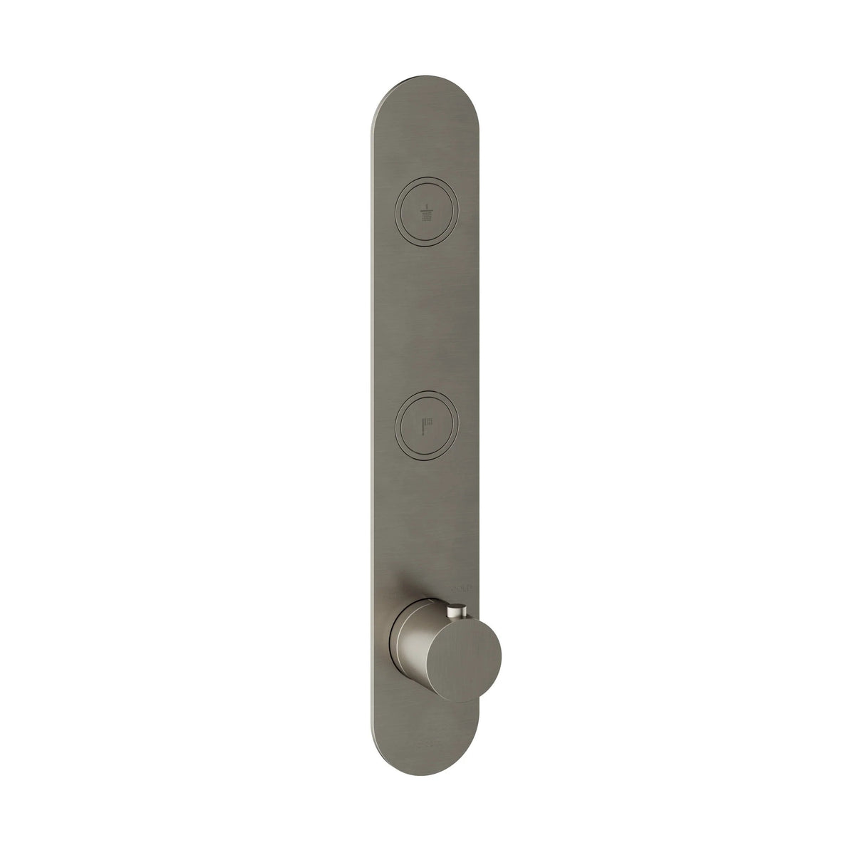 Hotbath Cobber PB066EXT afbouwdeel voor inbouw thermostaat met 2 pushbuttons - Geborsteld Nikkel