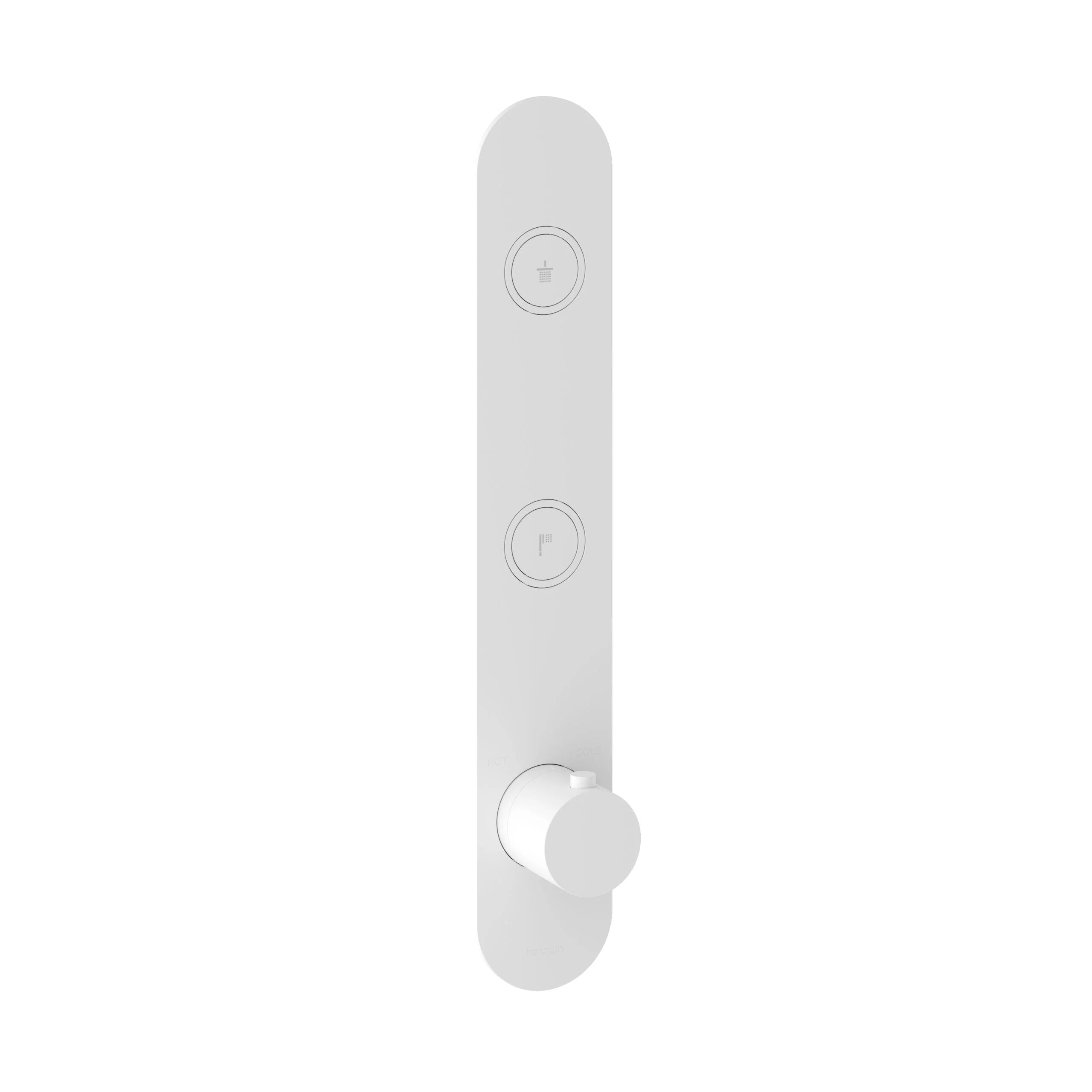 Hotbath Cobber PB066 inbouwthermostaat met 2 pushbuttons Gepolijst Messing PVD