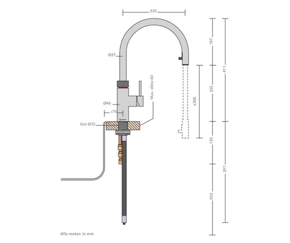 Quooker® COMBI Flex Chroom