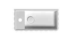 Riho Catching Waves fontein - solid surface - met kraangat - links/rechts - mat wit