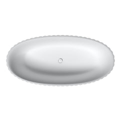 Riho Catching Waves Vrijstaand Bad - solid surface- 174x82cm - mat wit