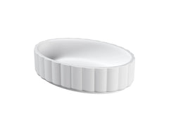 Riho Catching Waves waskom - solid surface - Mat wit - 55.9x38.8x10.9cm