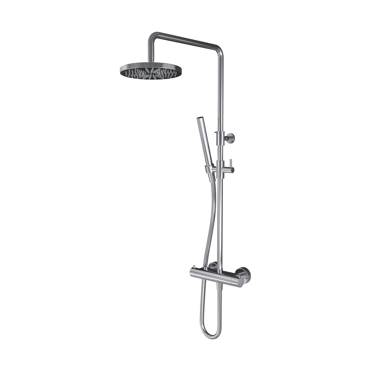 Hotbath Buddy SDS1 opbouw regendoucheset - staafhanddouche - 20cm hoofddouche - Chroom