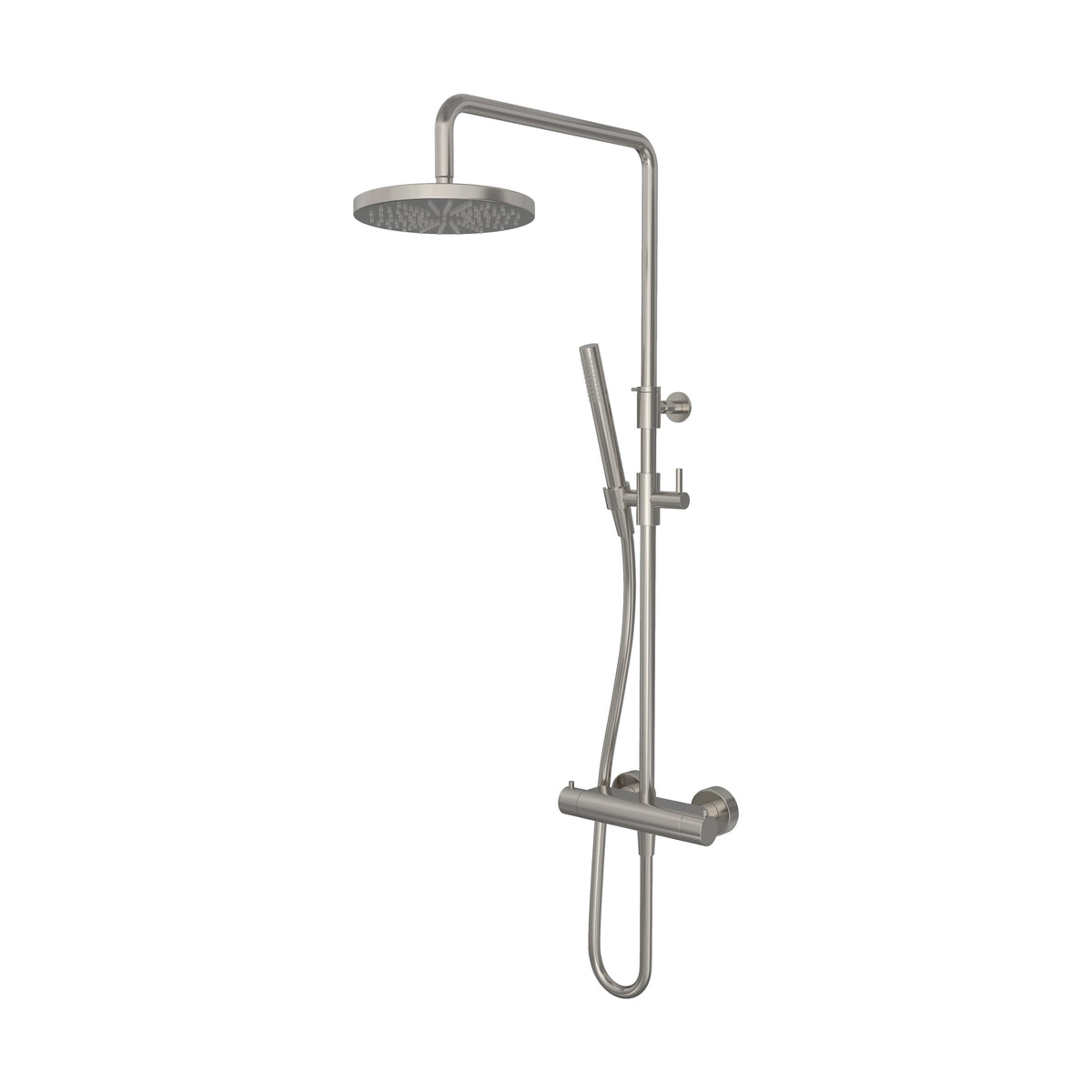 Hotbath Buddy SDS1 opbouw regendoucheset - 3-standen handdouche - 25cm hoofddouche - Geborsteld Nikkel