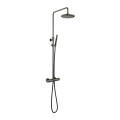 Hotbath Cobber SDS9 thermostatische stortdoucheset - ronde handdouche - 20cm hoofddouche - Verouderd IJzer