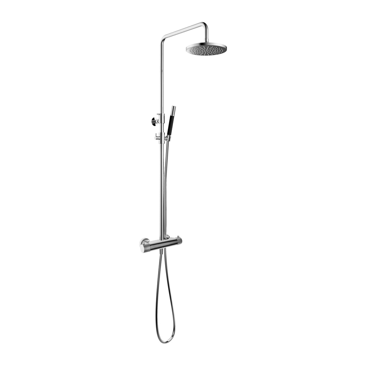 Hotbath Cobber X SDSX9 stortdoucheset - 30cm hoofddouche - ronde handdouche - Geborsteld Zwart PVD