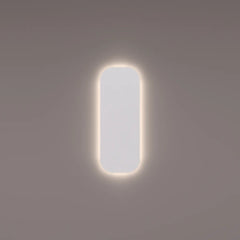 Hipp Design T03 spiegel rechthoekig met afgeronde hoeken en verlichting rondom 30x80cm