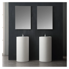 StoneArt Vrijstaand Wastafel LZ513 wit 45x45cm mat