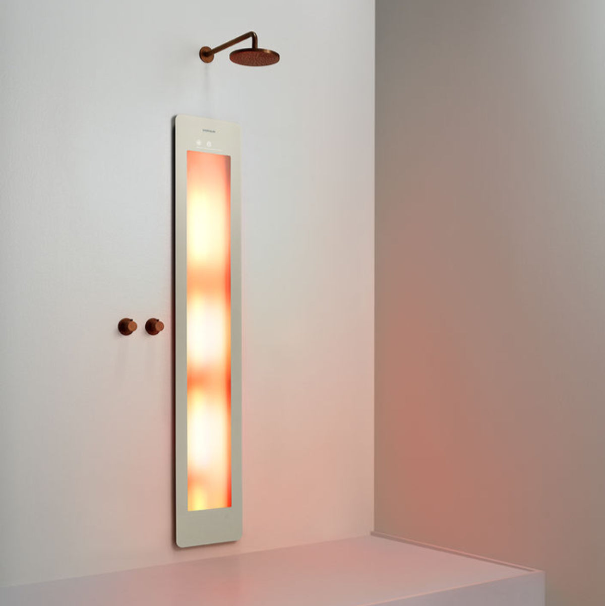 Sunshower Plus L  Round - Infrarood en UV-licht - 185x33 cm - Inbouw