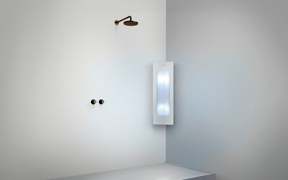 Sunshower Round Plus - Small - Hoekmodel - White
