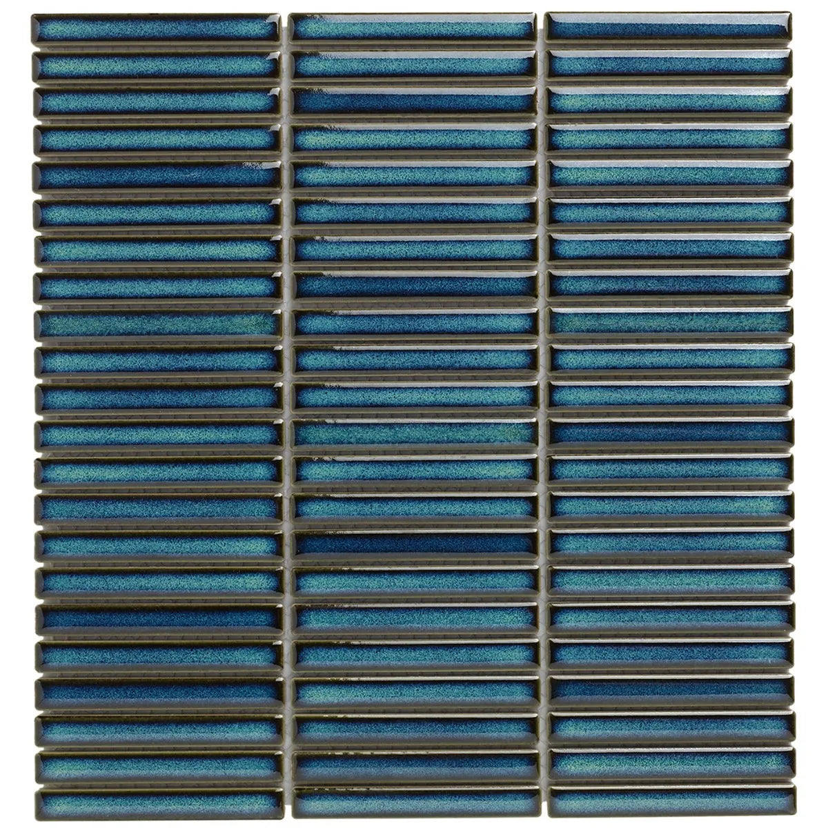 The Mosaic Factory Sevilla mini vinger mozaïek tegels m- kit-kat - 28x31 - azuurblauw