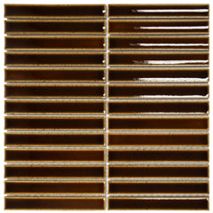 The Mosaic Factory Sevilla smalle vinger mozaïek tegels - kit-kat - 2cm - 30x30 - creme caramel