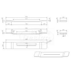Best Design Hinza badplank 95cm solid surface wit glans