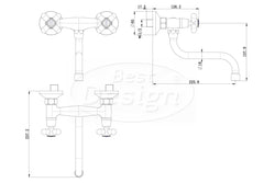 Best Design Liberty keuken wandmengkraan