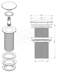 Best Design Nancy clickwaste lange draad mat goud
